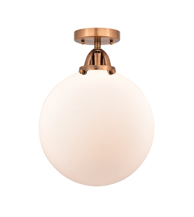 Innovations 288-1C-AC-G201-12 One Light Semi-Flush Mount, Antique Copper