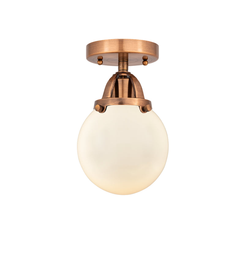 Innovations 288-1C-AC-G201-6 One Light Semi-Flush Mount, Antique Copper