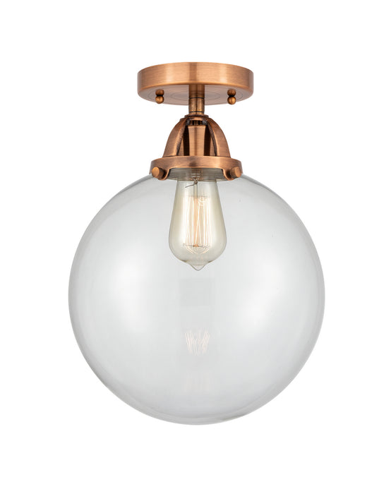 Innovations 288-1C-AC-G202-10 One Light Semi-Flush Mount, Antique Copper