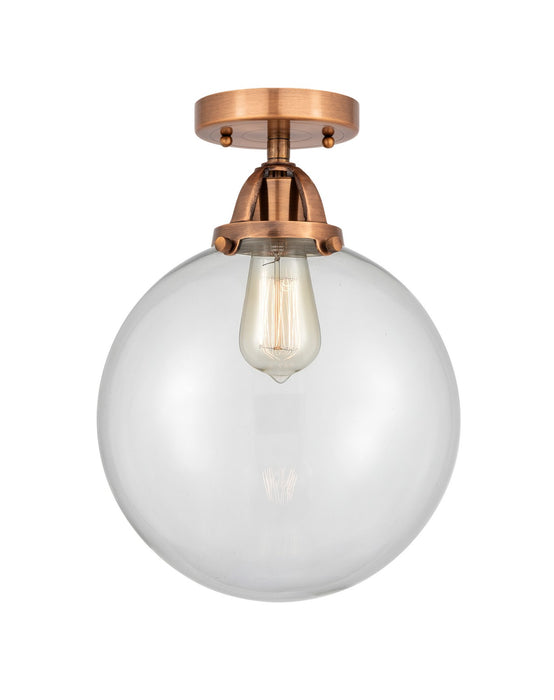 Innovations 288-1C-AC-G202-10-LED LED Semi-Flush Mount, Antique Copper