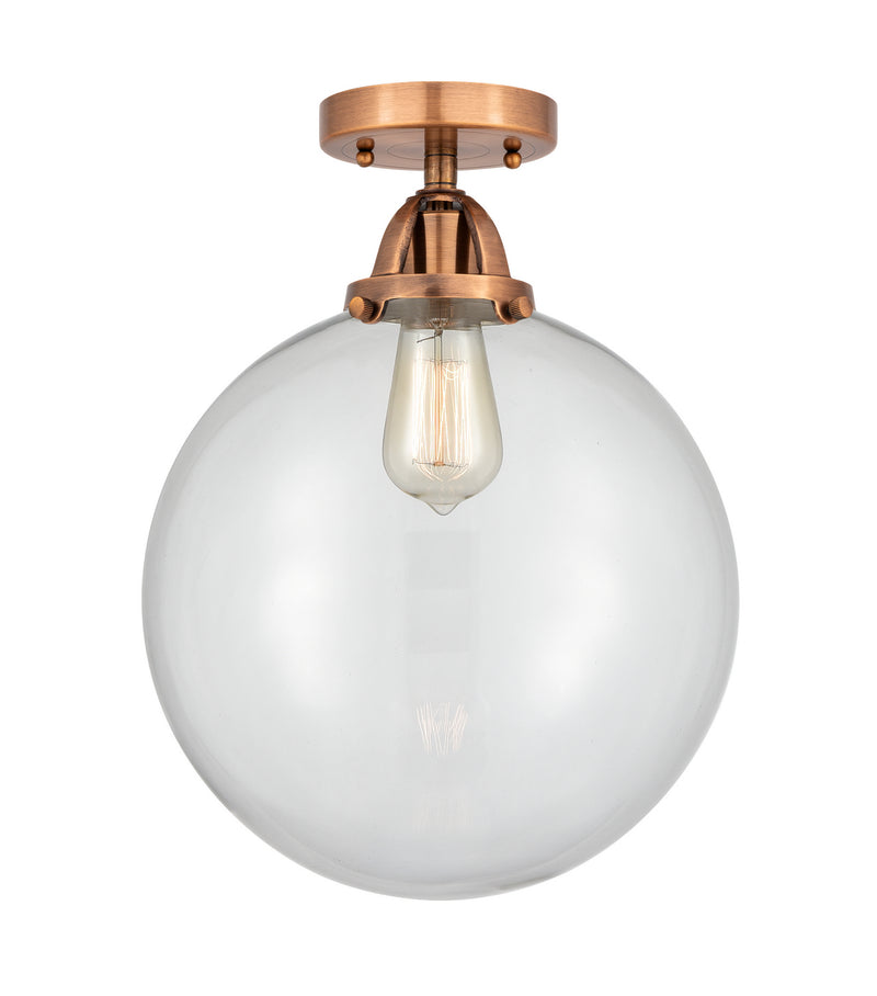Innovations 288-1C-AC-G202-12 One Light Semi-Flush Mount, Antique Copper