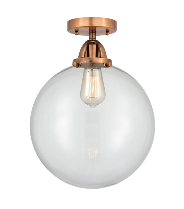 Innovations 288-1C-AC-G202-12 One Light Semi-Flush Mount, Antique Copper