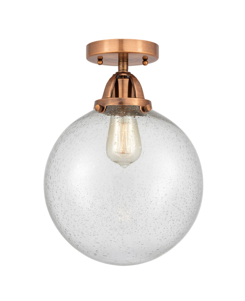 Innovations 288-1C-AC-G204-10-LED LED Semi-Flush Mount, Antique Copper