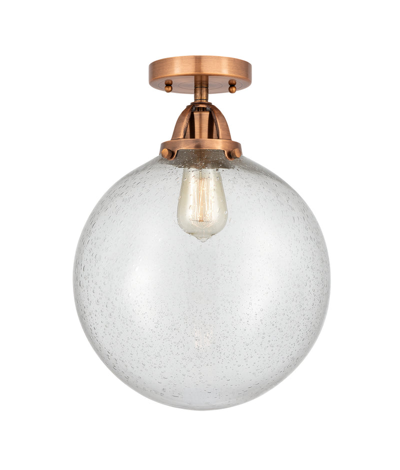 Innovations 288-1C-AC-G204-12 One Light Semi-Flush Mount, Antique Copper