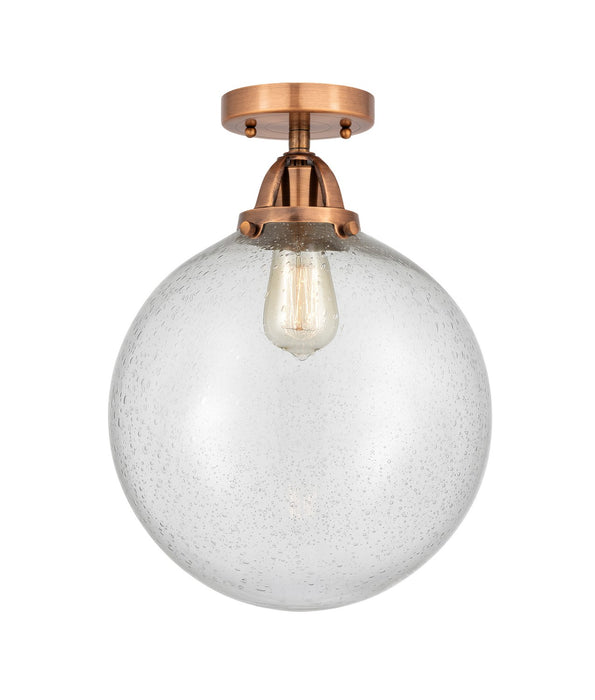 Innovations 288-1C-AC-G204-12-LED LED Semi-Flush Mount, Antique Copper