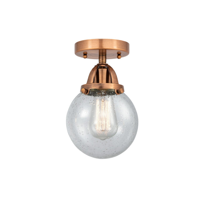 Innovations 288-1C-AC-G204-6-LED LED Semi-Flush Mount, Antique Copper