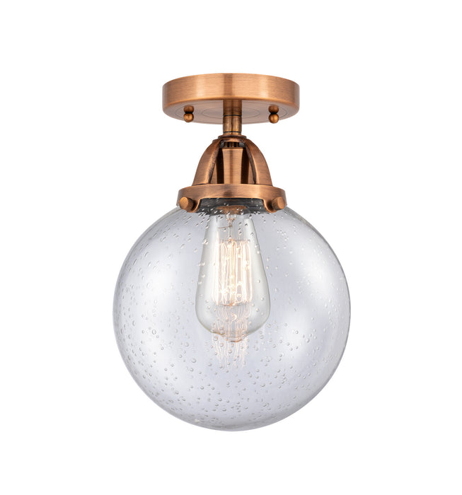 Innovations 288-1C-AC-G204-8 One Light Semi-Flush Mount, Antique Copper