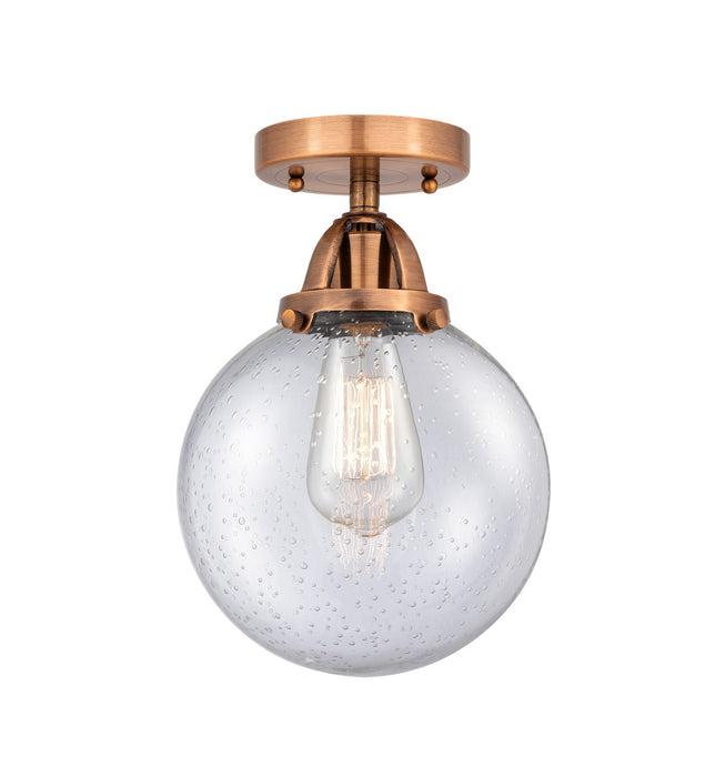 Innovations 288-1C-AC-G204-8-LED LED Semi-Flush Mount, Antique Copper