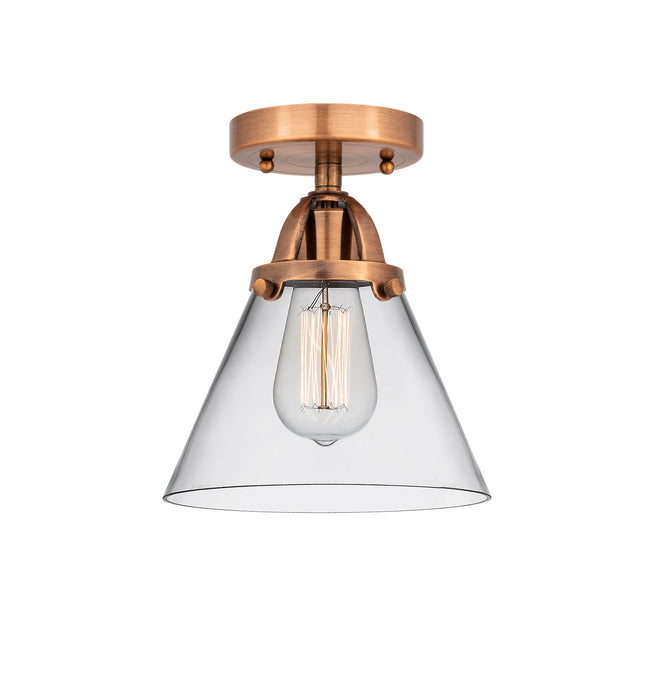 Innovations 288-1C-AC-G42 One Light Semi-Flush Mount, Antique Copper