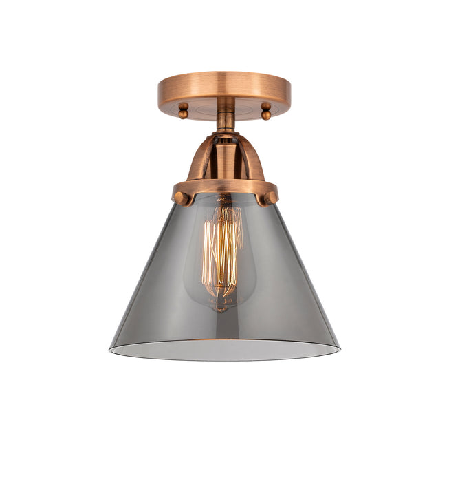 Innovations 288-1C-AC-G43 One Light Semi-Flush Mount, Antique Copper