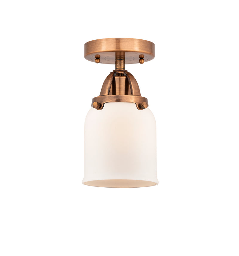 Innovations 288-1C-AC-G51 One Light Semi-Flush Mount, Antique Copper
