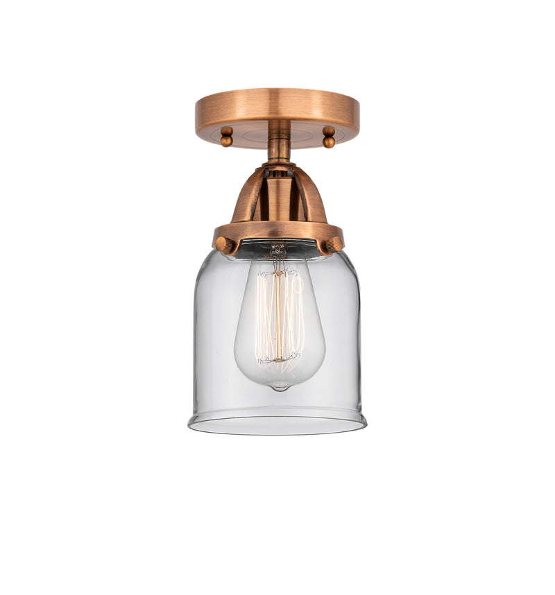 Innovations 288-1C-AC-G52 One Light Semi-Flush Mount, Antique Copper