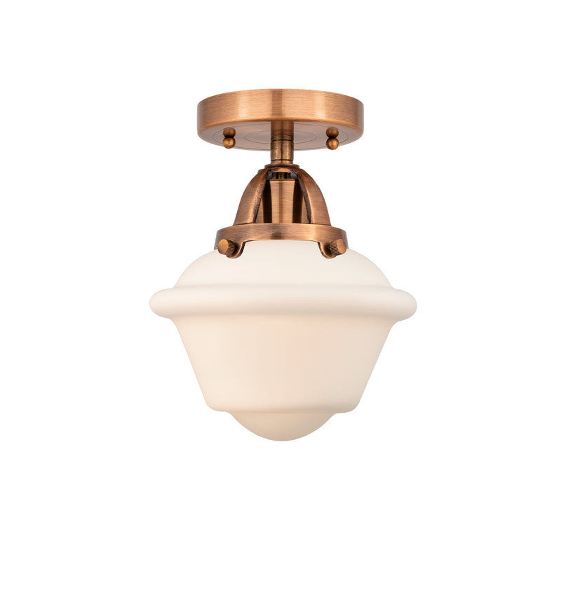 Innovations 288-1C-AC-G531 One Light Semi-Flush Mount, Antique Copper
