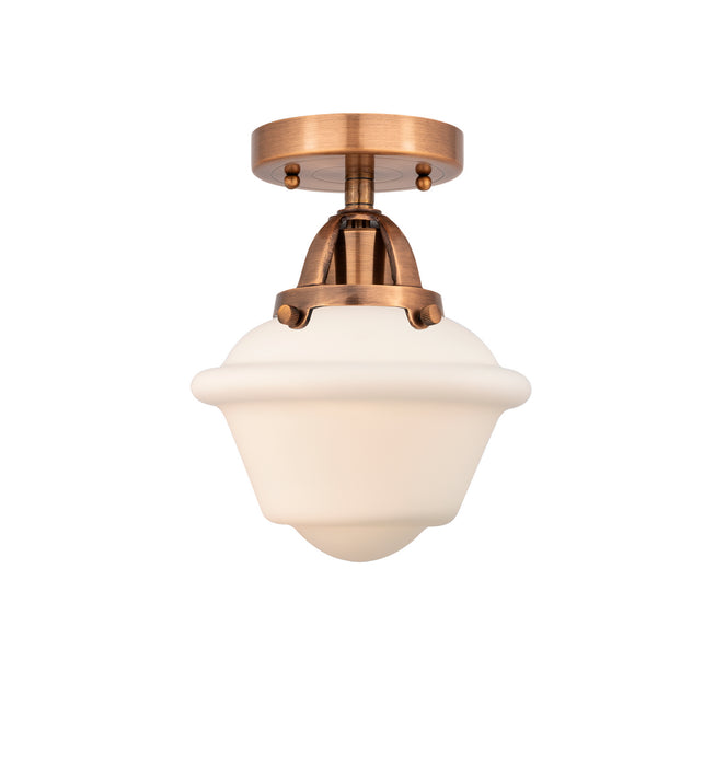 Innovations 288-1C-AC-G531 One Light Semi-Flush Mount, Antique Copper