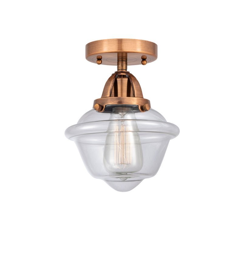 Innovations 288-1C-AC-G532 One Light Semi-Flush Mount, Antique Copper