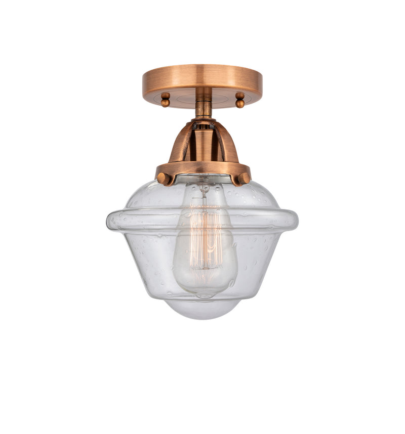 Innovations 288-1C-AC-G534 One Light Semi-Flush Mount, Antique Copper