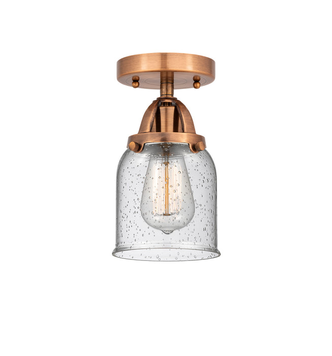 Innovations 288-1C-AC-G54 One Light Semi-Flush Mount, Antique Copper