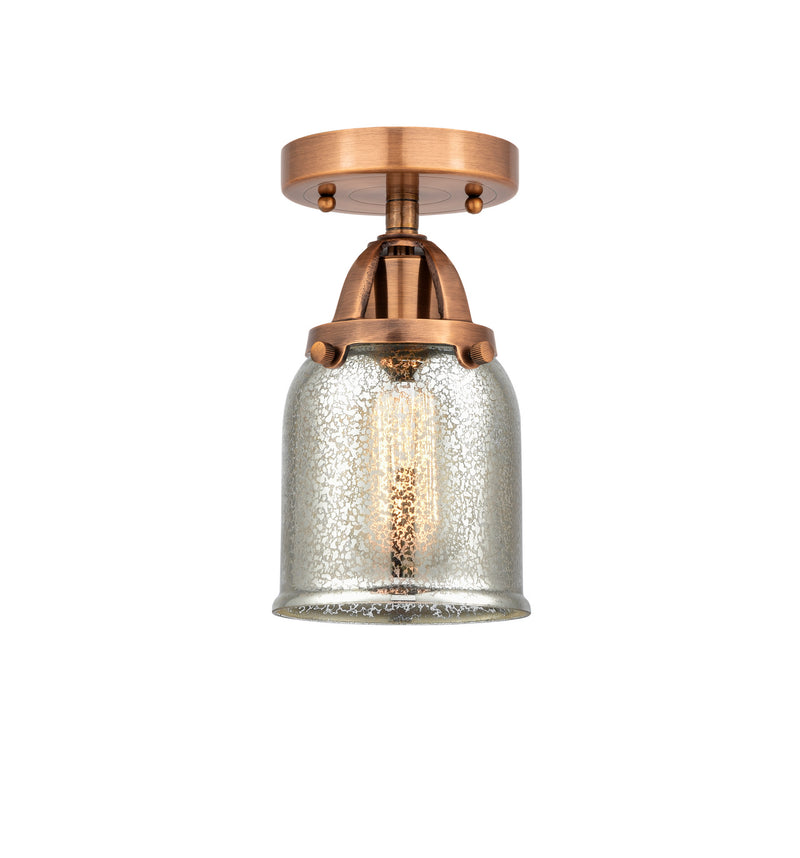 Innovations 288-1C-AC-G58 One Light Semi-Flush Mount, Antique Copper