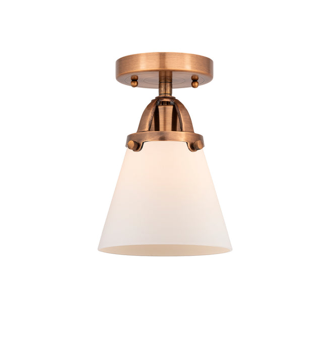 Innovations 288-1C-AC-G61 One Light Semi-Flush Mount, Antique Copper