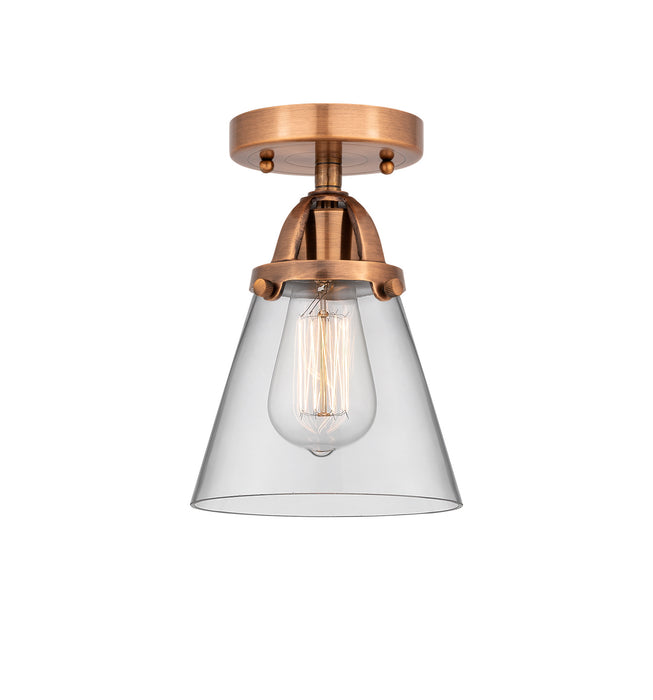 Innovations 288-1C-AC-G62 One Light Semi-Flush Mount, Antique Copper