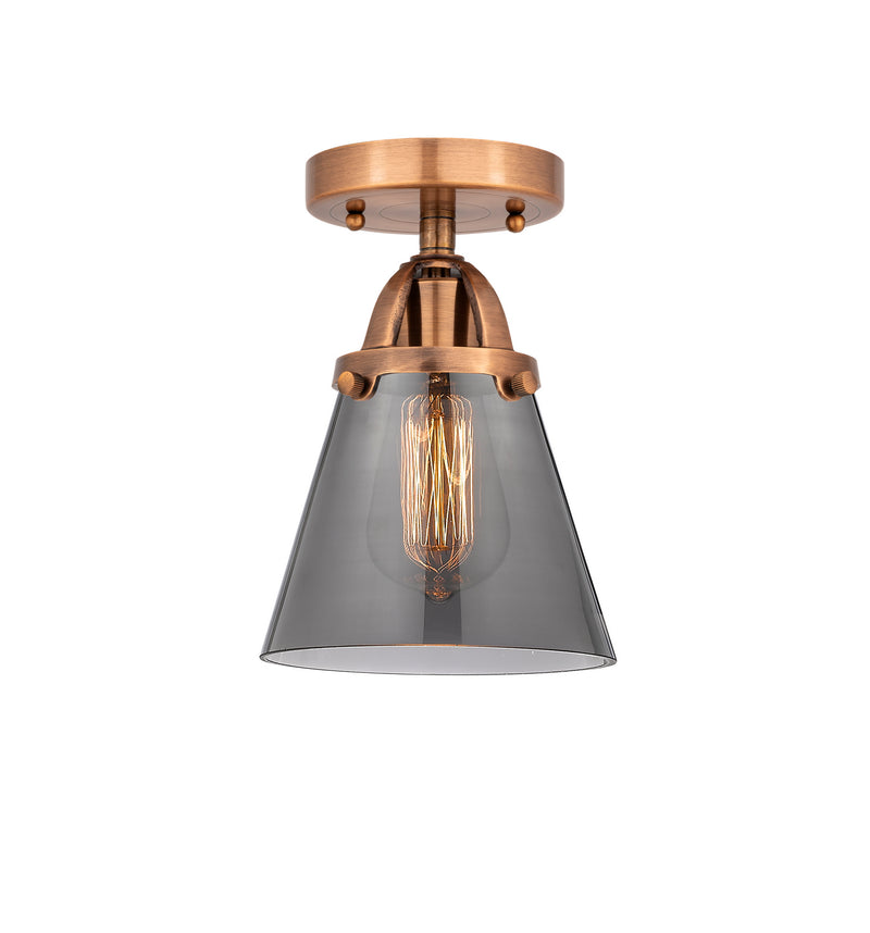 Innovations 288-1C-AC-G63 One Light Semi-Flush Mount, Antique Copper
