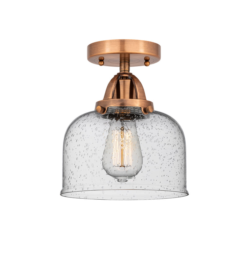 Innovations 288-1C-AC-G74 One Light Semi-Flush Mount, Antique Copper