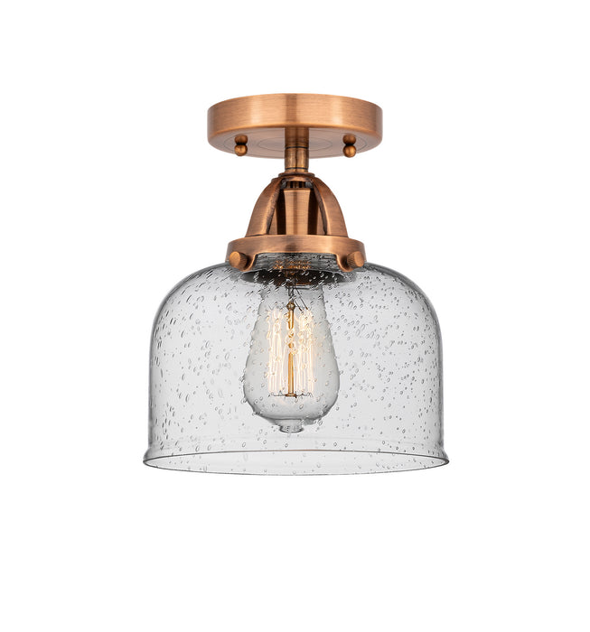 Innovations 288-1C-AC-G74 One Light Semi-Flush Mount, Antique Copper