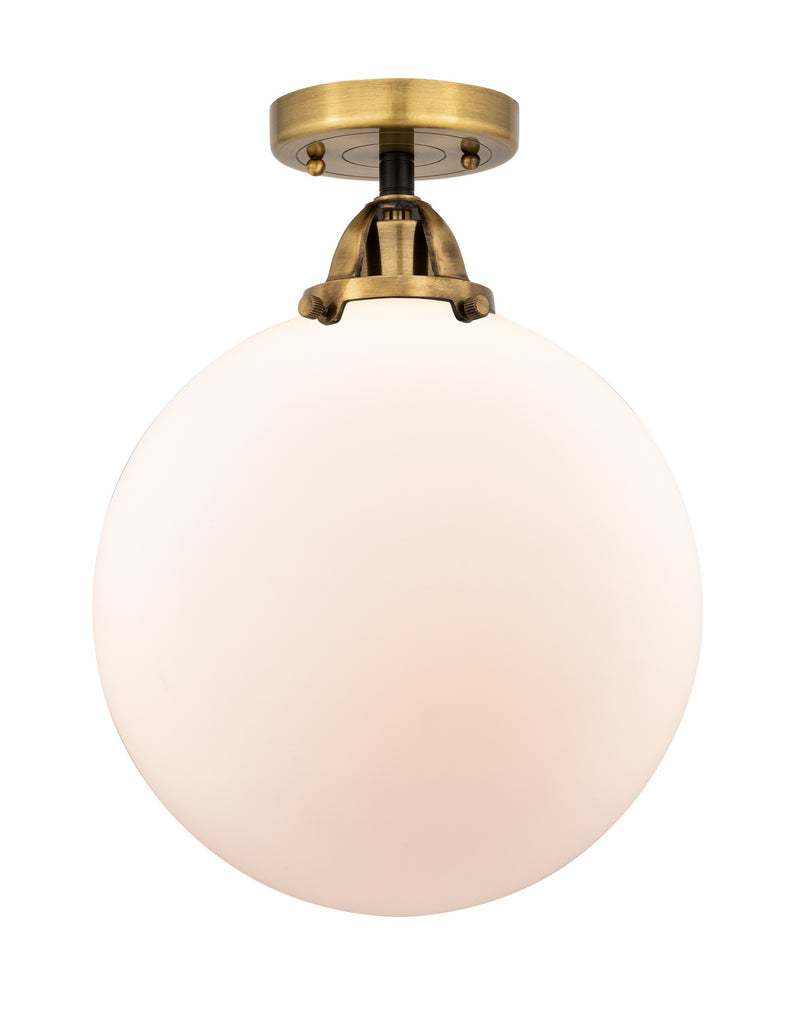 Innovations 288-1C-BAB-G201-12 One Light Semi-Flush Mount, Black Antique Brass