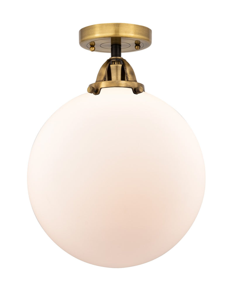 Innovations 288-1C-BAB-G201-12-LED LED Semi-Flush Mount, Black Antique Brass