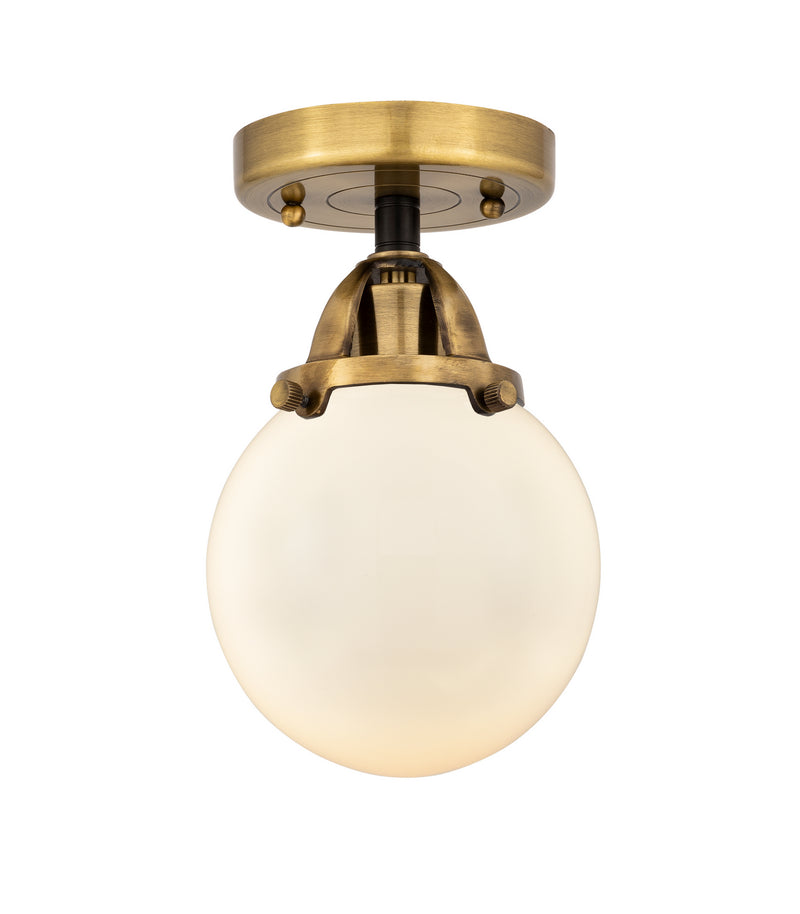 Innovations 288-1C-BAB-G201-6 One Light Semi-Flush Mount, Black Antique Brass