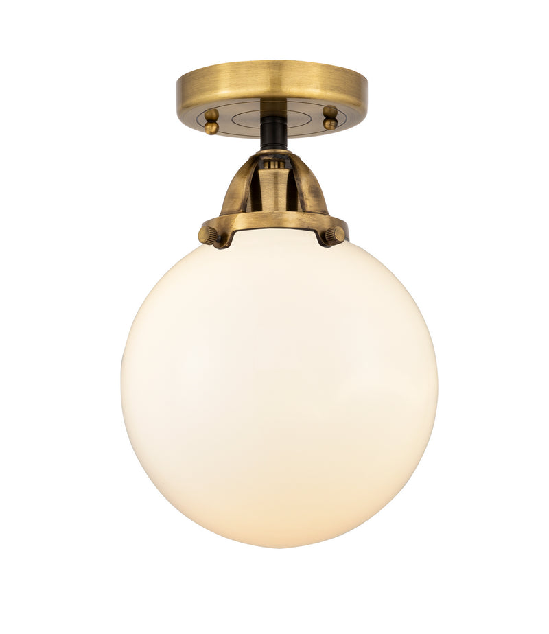 Innovations 288-1C-BAB-G201-8 One Light Semi-Flush Mount, Black Antique Brass