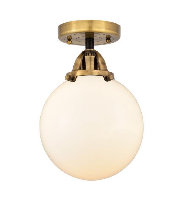 Innovations 288-1C-BAB-G201-8-LED LED Semi-Flush Mount, Black Antique Brass