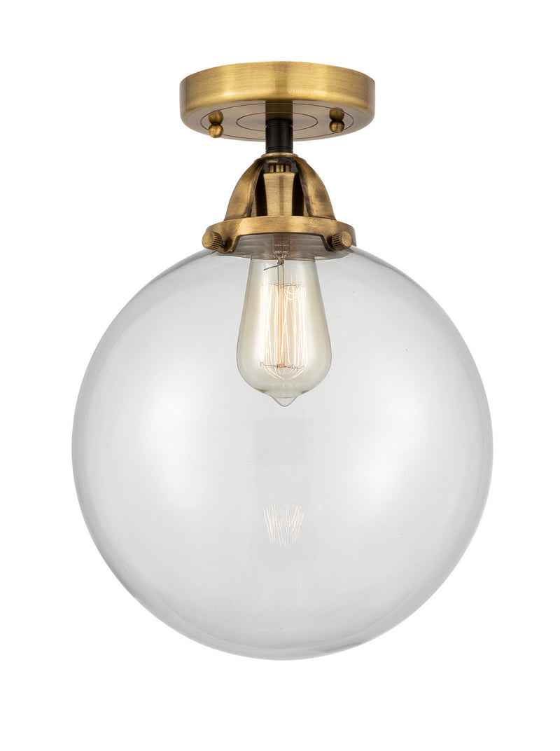 Innovations 288-1C-BAB-G202-10 One Light Semi-Flush Mount, Black Antique Brass