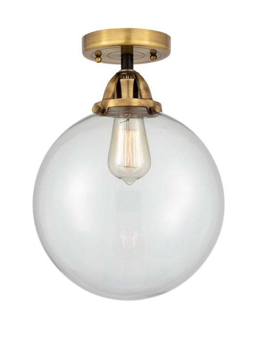 Innovations 288-1C-BAB-G202-10 One Light Semi-Flush Mount, Black Antique Brass