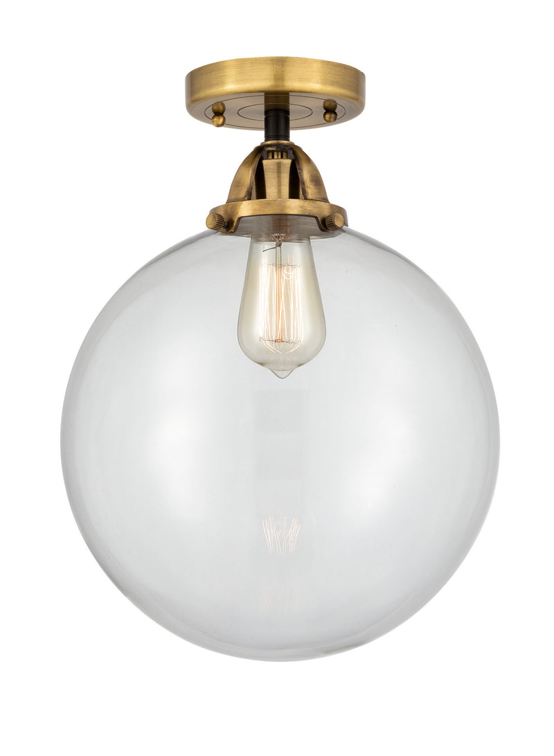 Innovations 288-1C-BAB-G202-12 One Light Semi-Flush Mount, Black Antique Brass