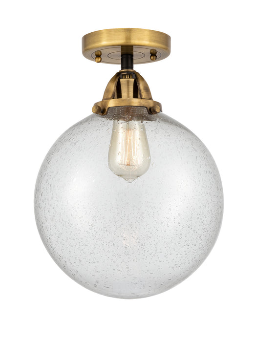 Innovations 288-1C-BAB-G204-10 One Light Semi-Flush Mount, Black Antique Brass