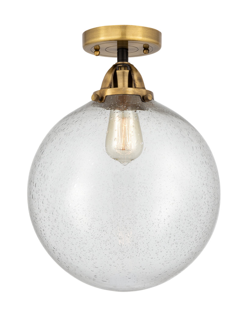 Innovations 288-1C-BAB-G204-12 One Light Semi-Flush Mount, Black Antique Brass