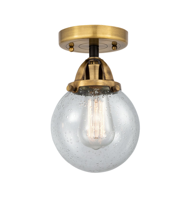 Innovations 288-1C-BAB-G204-6 One Light Semi-Flush Mount, Black Antique Brass