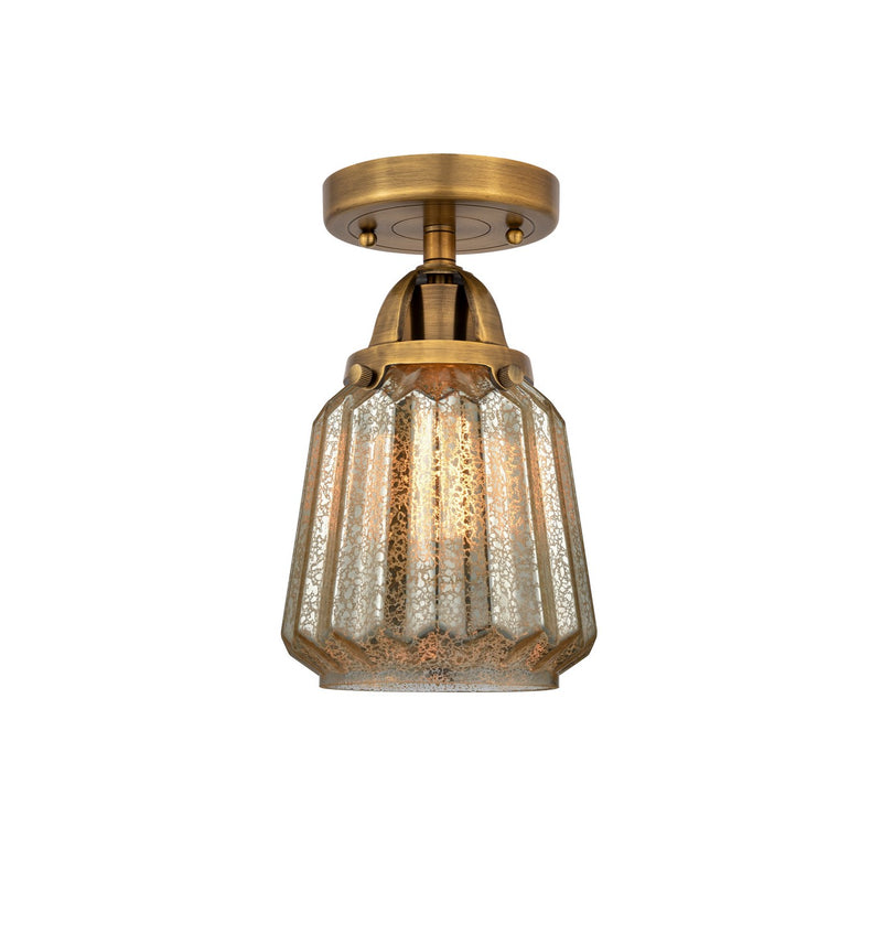 Innovations 288-1C-BB-G146-LED LED Semi-Flush Mount, Brushed Brass