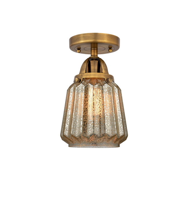 Innovations 288-1C-BB-G146-LED LED Semi-Flush Mount, Brushed Brass