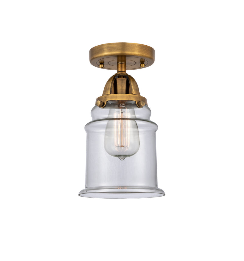 Innovations 288-1C-BB-G182 One Light Semi-Flush Mount, Brushed Brass