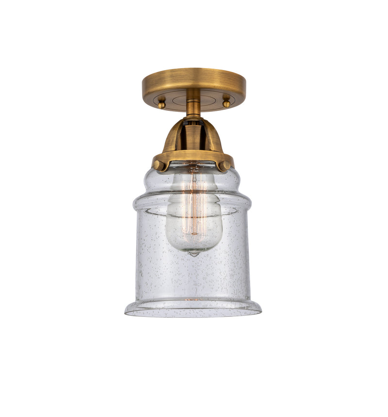 Innovations 288-1C-BB-G184 One Light Semi-Flush Mount, Brushed Brass
