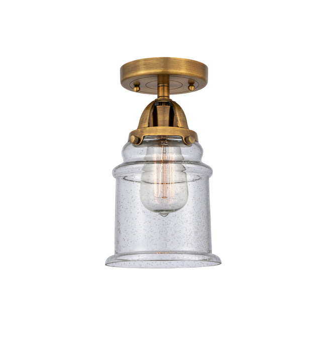 Innovations 288-1C-BB-G184 One Light Semi-Flush Mount, Brushed Brass