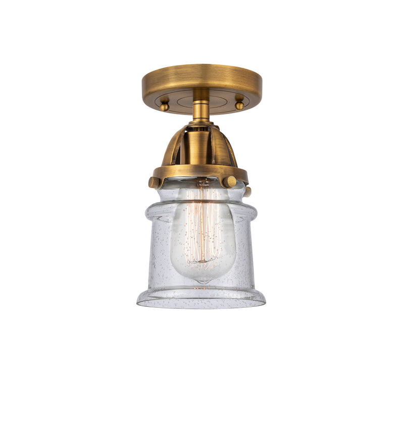 Innovations 288-1C-BB-G184S One Light Semi-Flush Mount, Brushed Brass