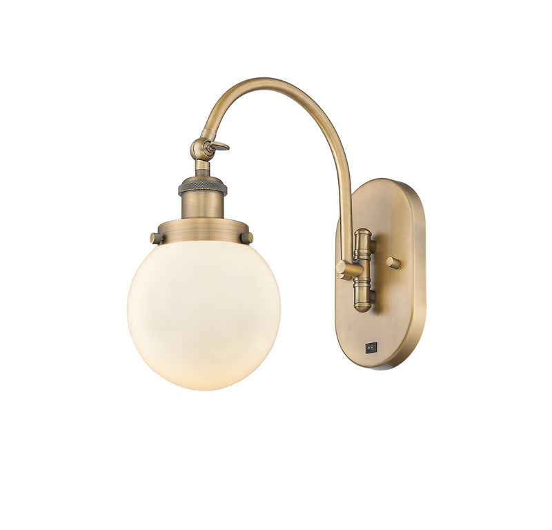 Innovations 918-1W-BB-G201-6-LED LED Wall Sconce, Brushed Brass