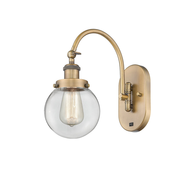 Innovations 918-1W-BB-G202-6 One Light Wall Sconce, Brushed Brass