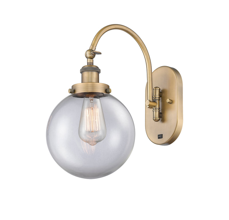 Innovations 918-1W-BB-G202-8-LED LED Wall Sconce, Brushed Brass