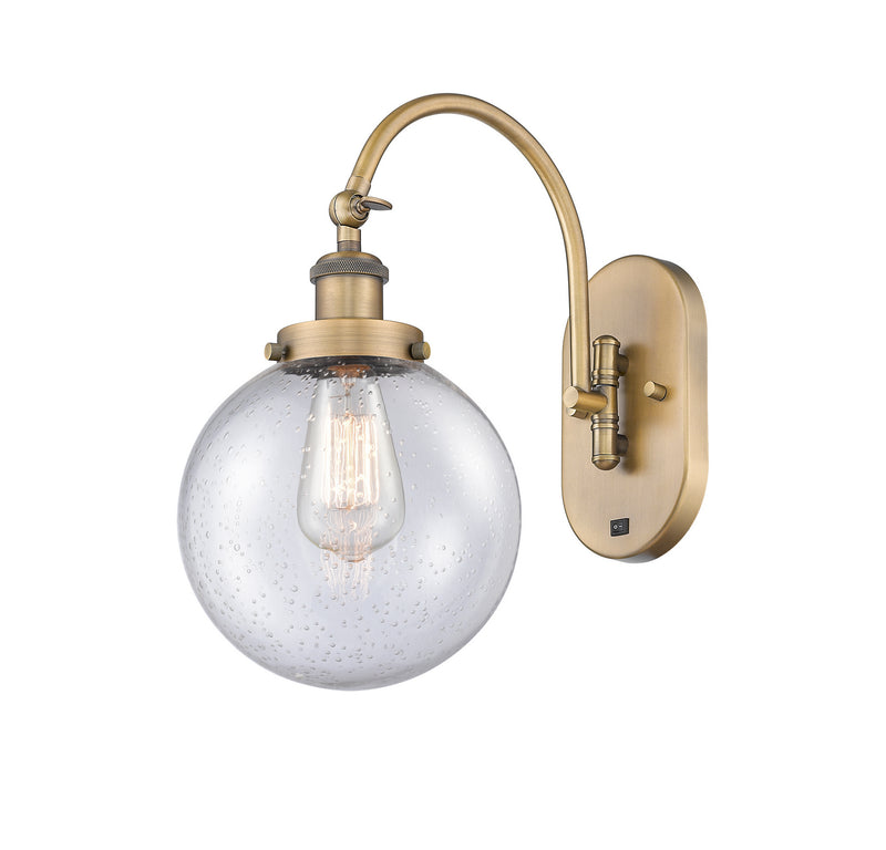 Innovations 918-1W-BB-G204-8 One Light Wall Sconce, Brushed Brass