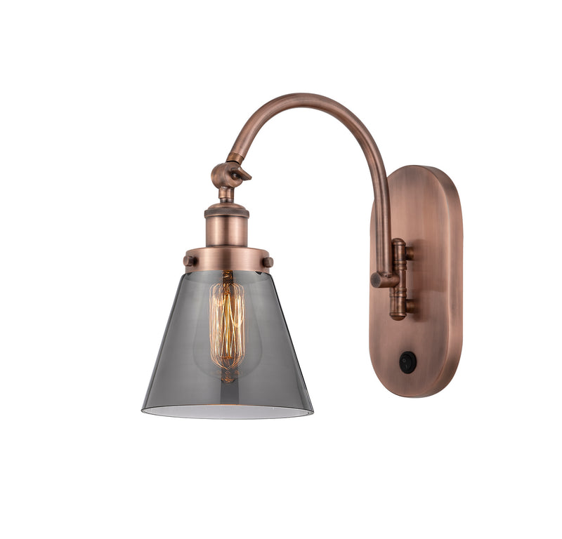 Innovations 918-1W-AC-G63 One Light Wall Sconce, Antique Copper