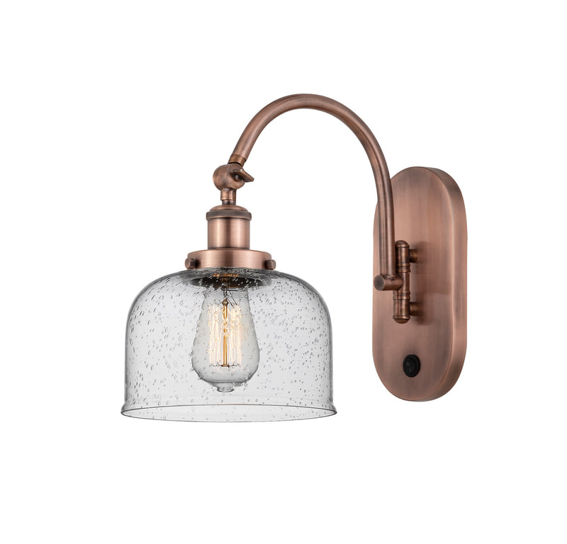 Innovations 918-1W-AC-G74 One Light Wall Sconce, Antique Copper